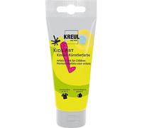 KREUL C. GmbH- 43319-Kids Art Bambini, Scolastica a Base d'Acqua, Giallo Fluorescente 75 ml, Vernice Opaca per artisti Tela, Carta e Cartone, Vegan, 43319