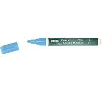 Kreul Chalky 22715 - Pennarello a gesso medio, blu nordico, con punta rotonda stabile circa 2 - 3 mm, gesso liquido opaco, non permanente, per disegnare su lavagne, lavagne memo o superfici in vetro