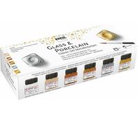 Kreul Classic Metallic Set Set di vernici per vetro e porcellana Metallic 6 x 20 ml