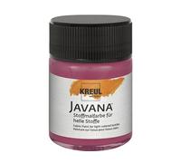 Kreul Javana 91917 - Pittura per tessuti chiari, 50 ml vetro di colore bordeaux, a base d'acqua con carattere cremoso, penetra in profondità in fibra, lavabile dopo il fissaggio