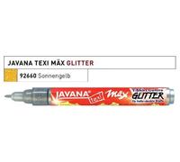 Kreul 92660-Javana Texi Mäx, Punta Tonda di Circa 2-4 mm, Matita per dipingere Tessuti Chiari e Scuri, con Effetto, Resistente al Lavaggio Dopo Il Fissaggio, Colore Glitter Giallo Sole, 92660