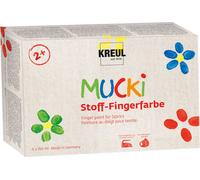 Kreul Mucki Set di pittura con le dita 6 x 150 ml