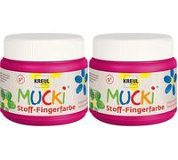 KREUL Mucki - Colore a dita per Tessuti, 150 ml, Rosa (pink) (Confezione da 2)
