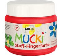 Kreul Mucki - Colore a dita per Tessuti, 150 ml, Rosso (rot)
