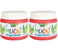 KREUL Mucki - Pittura a dito, Rosso (rot), 150 ml (Confezione da 2)