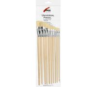 Kreul Universal Bristle Set di pennelli piatti 10 pz