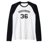 Kreuzberg 36 - Distretto di Berlino Nero nostalgico Maglia con Maniche Raglan