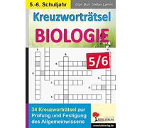 Kreuzworträtsel Biologie / Klasse 5-6: Prüfung und Festigung des Allgemeinwissens im 5.-6. Schuljahr