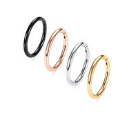 KREZIP Anello da naso in acciaio inossidabile 316L, 16G, 18G, 20G, anello per naso, setto nasale, cartilagine, trago, elice, orecchini a cerchio, ipoallergenici, gioielli per il corpo per donne