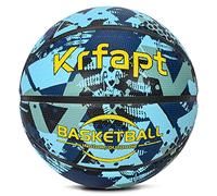 Krfapt Palla da Basket Taglia 5, Pallone Basket per Bambini e Adulti, Gomma Resistente per Indoor/Outdoor, Ideale per Scuole e Allenamenti（Blue 5）