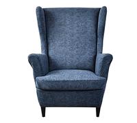 KRFOONN Wingback, coprisedia in 2 pezzi, per poltrona ad ala larga, in spandex, con schienale alto, antiscivolo, protezione per mobili, 04