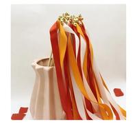 KRFVGYQNK Bastoncini con Nastri Colorati Assortiti, Multicolor Silk Ribbon Wands 10/30/50 PCS Party Decorations Rhythmic Dance(Colour E,50pcs)