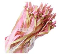 KRFVGYQNK Bastoncini con Nastri Colorati Assortiti, Multicolor Wedding Dance Ribbon Wands with Gold Bells, Stain Resistant, 20pcs Or 50pcs(03,20pcs)