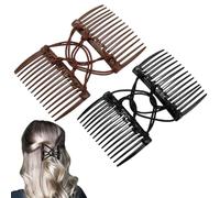 KRFWGUU 2 Pezzi Fermagli Per Capelli Elastici A Doppio Pettine Per Capelli Elastici Pettini Magici Per Capelli Spessi, Regolabili