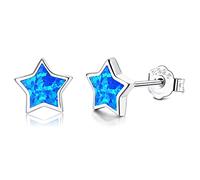 KRFY 925 Argento Sterling Orecchini a Stella Orecchini di Opale per Donne Orecchini Minimalisti Placcati in Oro 18K Creato Bianco Blu Rosa Regali di Gioielli Ipoallergenici in Opale