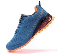 Kricely Scarpe da Trail Running Uomo Outdoor Leggero Traspirante Scarpe da Passeggio Moda Multicolore Trekking Fitness Running Sneakers（Grigio 43.5）