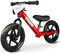 KRIDDO Bici per bambini 2 anni, età 18 mesi a 5 anni, 12 pollici push bike con piastra personalizzata (3 set di adesivi inclusi), bicicletta regalo per 2-3 ragazzi ragazze