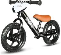 KRIDDO Bici per bambini 2 anni, età 18 mesi a 5 anni, 12 pollici push bike con piastra personalizzata (3 set di adesivi inclusi), bicicletta regalo per 2-3 ragazzi ragazze