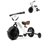 KRIDDO Triciclo per bambini 2 in 1 e bici senza pedali per bambini di 2 anni, pedali staccabili e rotelle ripiegabili, piastra fai da te, giocattolo da cavalcare dai 18 mesi ai 3 anni