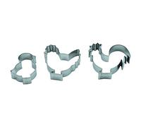 Krifka Hahn, formina, gallina, pulcino, set di 3 stampi per biscotti pasquali in acciaio inox