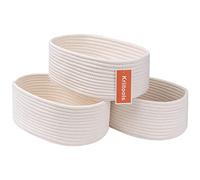 Kriitools Cestini e bidoni per organizzare scaffali/Simpatico cestino per riporre e organizzare oggetti per la casa/Cestino in corda intrecciata per soggiorno, camera da letto, stanza dei giochi,