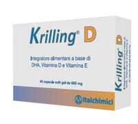 Krilling D Integratore di Olio di Krill e Vitamina D 40 capsule
