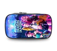 Krilucly Kpop Demon Astuccio, Huntrix Astuccio Bambino di Grande Capacità, Anime Hunters Studenti Cancelleria Matita Borsa, astuccio con Cerniera di Grande Capacità per Scuola e L'ufficio, P