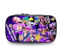 Krilucly Kpop Demon Astuccio, Huntrix Astuccio Bambino di Grande Capacità, Anime Hunters Studenti Cancelleria Matita Borsa, astuccio con Cerniera di Grande Capacità per Scuola e L'ufficio, D