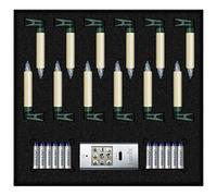 Krinner 75522 Ghirlanda di luci decorative Verde Avorio Candela CE 12