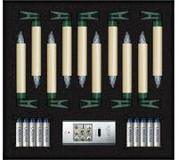 Krinner Lumix Superlight senza Fili LED Christian Albedo Candele 10er Set Base #
