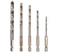 Krino 01068700 Hss-G Set Punte Rettificate con Attacco Esagonale 1/4 per Acciaio-5 Pezzi