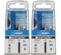 Krino 031170600 - Fresa Diamantata Keramaster per Gres, Ceramica e Piastrelle, Foratura ad Acqua - 6 mm (Confezione da 2)