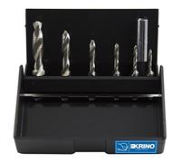 KRINO 19020213 Set 7 Pezzi Punta-Maschio HSS con Attacco Esagonale 1/4 per Acciaio e Metalli