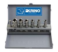 Krino 21210400 Frese Carotatrici Hss Attacco Weldon per Acciaio e Metalli, Set da 7 Pezzi