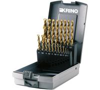 KRINO Serie assortimento 19 punte HSS-G rivestite al TITANIO custodia in ABS