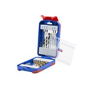 Krino Start 09030281 - Set Misto di 27 Pezzi per Avvitatura e Foratura. Box Line Blu/Rosso