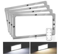 Kriogor 4 Pcs Plafoniera LED 12V Camper con Interruttore, 15W 2000LM Luci Camper Interno 12 V, 3000-4500-6000K Plafoniera LED 12V per Camper, 198 LEDs Plafoniera Interna per Rimorchio, Auto, Barca