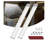 Kriogor Barra 120 LED 12V 6W, 2 Pezzi 1600LM Barra Striscia Lampada con Interruttore, 30cm 6000K Lampada 12 volt LED Camper per Auto, Camper, Camion, Furgone, Barca, Rimorchio