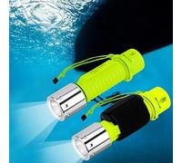Kriogor Torcia per Immersioni Subacquee, Torcia LED Subacquea, Torcia Subacquea 1100Lumen 30m Lampada Subacquea 3 Modalità (Batteria non Inclusa) (2pcs)