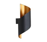 KRIPINC Applique da Parete Interno Esterno, Lampada da Parete Esterno Impermeabile IP65, Lampada a Muro LED Su e Giù, Lampada da Parete in Alluminio, Applique Industrial per Corridoio Portico (Nero)