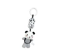 Krippen Mobile - Peluche bianco e nero con sonagli | Presepe sensoriale morbido, passeggino mobile, giocattolo sospeso, per lo sviluppo dell'udito dei bambini, delicato