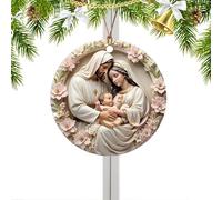 Krippenornamente - 2.36 Inches Weihnachts Deko Acryl | 12g Christliche Feiertagsdekoration - Inspirierende Heilige Familie Ornamente Für Zuhause Geschenk Frauen Männer Familien Freunde