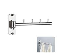 KRISFD Gancio In Appendiabiti Pieghevole Asta Appendiabiti Pieghevole Montaggio a Parete Portasciugamani Gancio Con Braccio Girevole Per Lavanderia, Camera Da Letto, Bagno, Balcone