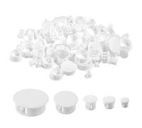 KRISFD Tappi Per Fori Di Perforazione 120 Pezzi Tappi Di Copertura In Plastica Tappi Per Fori Bianchi Tappi Di Copertura Per Mobili Bianco Tappi Di Plastica a Vite Per Fori Per Cassetto,Armadio,Mobili