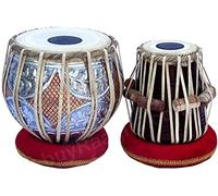 KRISHA KRAFTS MUSICALS Tabla - Set di batteria da concerto, 4,5 kg, in rame Bayan bicolore, con accordabile Sheesham Dayan, strumento musicale a percussione con borsa per il trasporto e cuscino