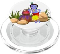 Krishna cattivo con la sua scorta di burro Krishna PopSockets PopGrip per MagSafe