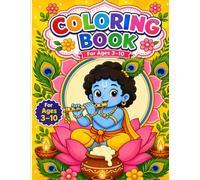 Krishna Coloring Book: 45 Cute & Easy Krishna Coloring Pages for Kids Ages 3-10