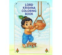 Krishna Coloring Book: Life of Krishna Coloring Pages and Stories + Free Puzzles