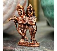 Krishna Radha Mini Statue Hindu Dashboard Statue Murti Gods Boxed Gift Religion