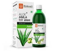 Krishna's Aloe Vera Amla Mix Juice - 500 ml | Un mix perfetto per un corpo sano | Per capelli sani, pelle, digestione e immunità